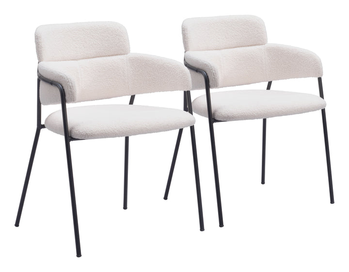 Zuo Marcel Dining Chair (Set of 2) Cream
