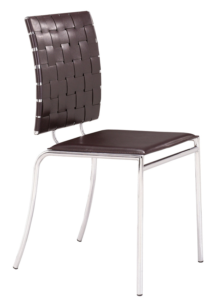 Zuo Criss Cross Dining Chair (Set of 4) Espresso