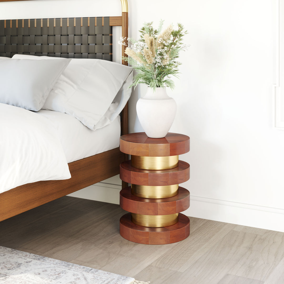 Zuo Marigot Side Table Walnut