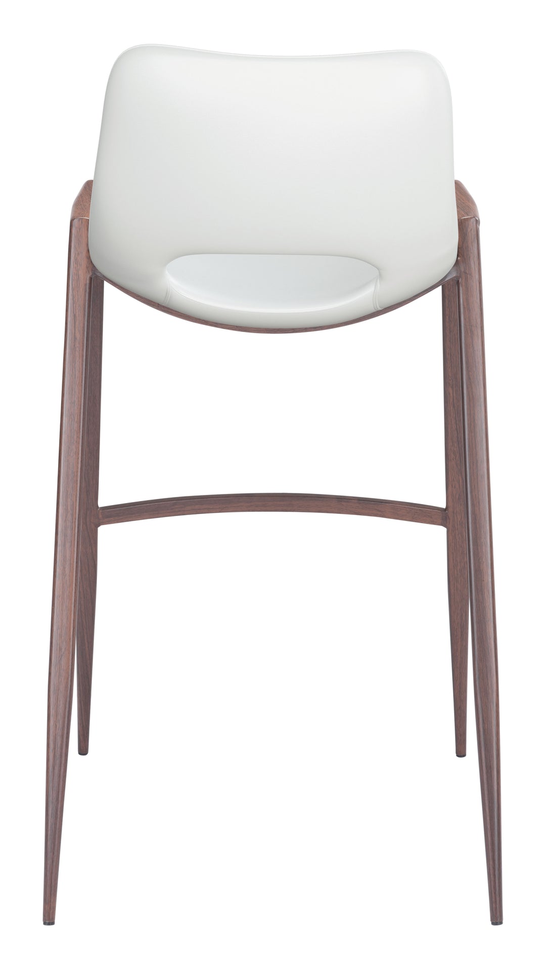 Zuo Desi Barstool (Set of 2) White & Walnut