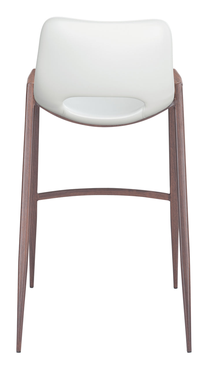 Zuo Desi Barstool (Set of 2) White & Walnut