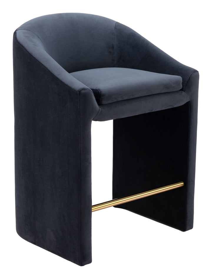 Zuo Emas Counter Stool Midnight Gray