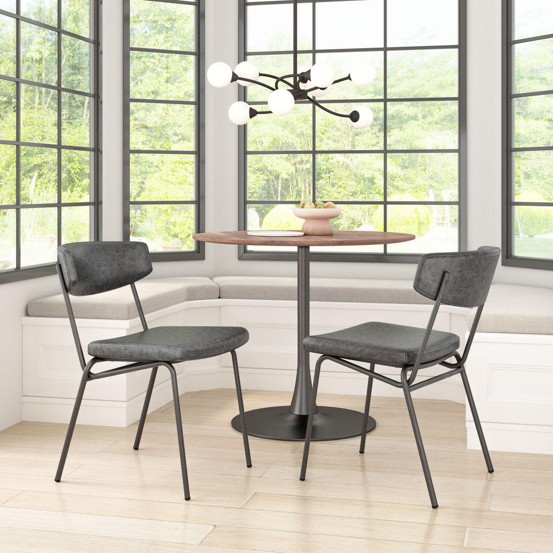 Zuo Charon Dining Chair (Set of 2) Vintage Black