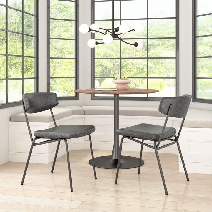 Zuo Charon Dining Chair (Set of 2) Vintage Black
