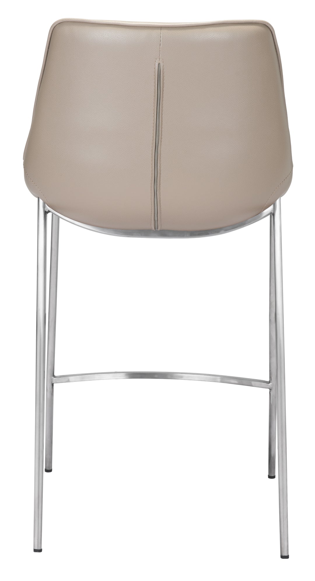 Zuo Magnus Counter Stool (Set of 2) Brown & Silver