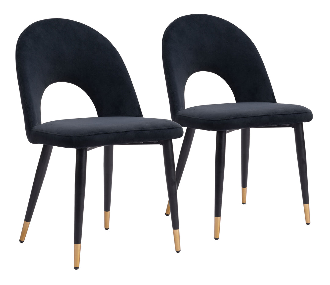 Zuo Menlo Dining Chair (Set of 2) Black