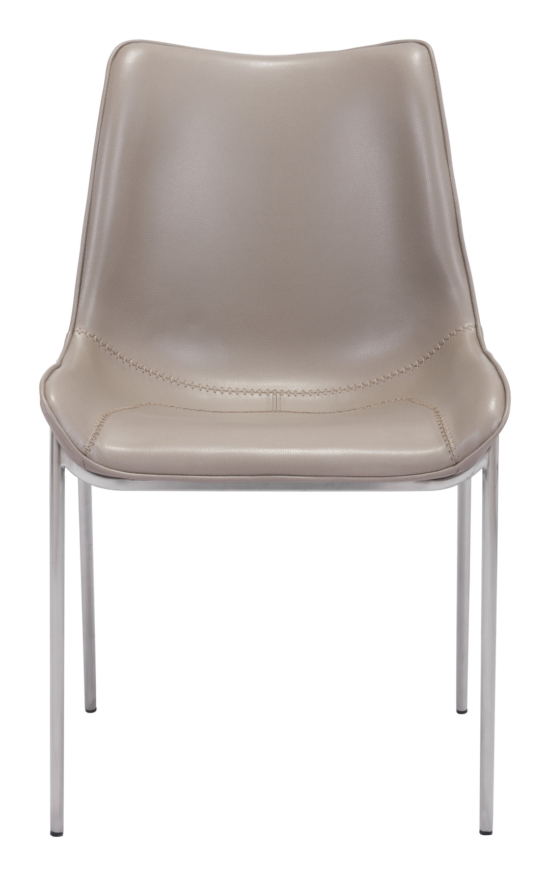 Zuo Magnus Dining Chair (Set of 2) Brown & Silver