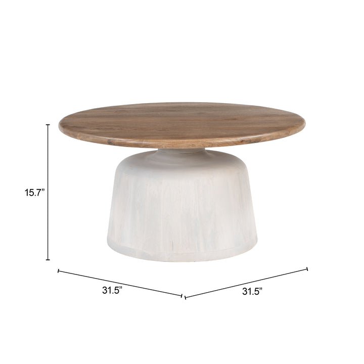 Zuo Goblet Coffee Table Brown & White