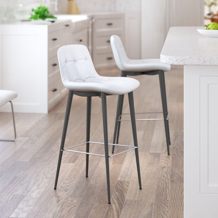 Zuo Tangiers Barstool (Set of 2) White