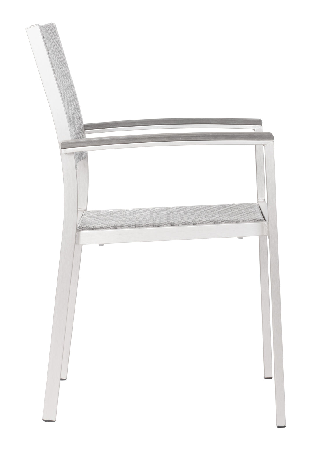 Zuo Metropolitan Dining Armchair (Set of 2) Gray & Silver