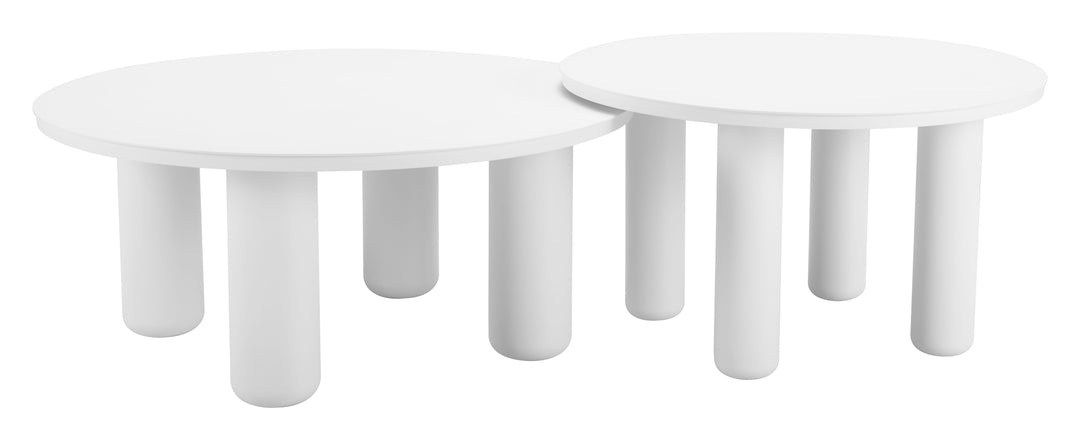 Zuo Ola Coffee Table Set (2-Piece) White