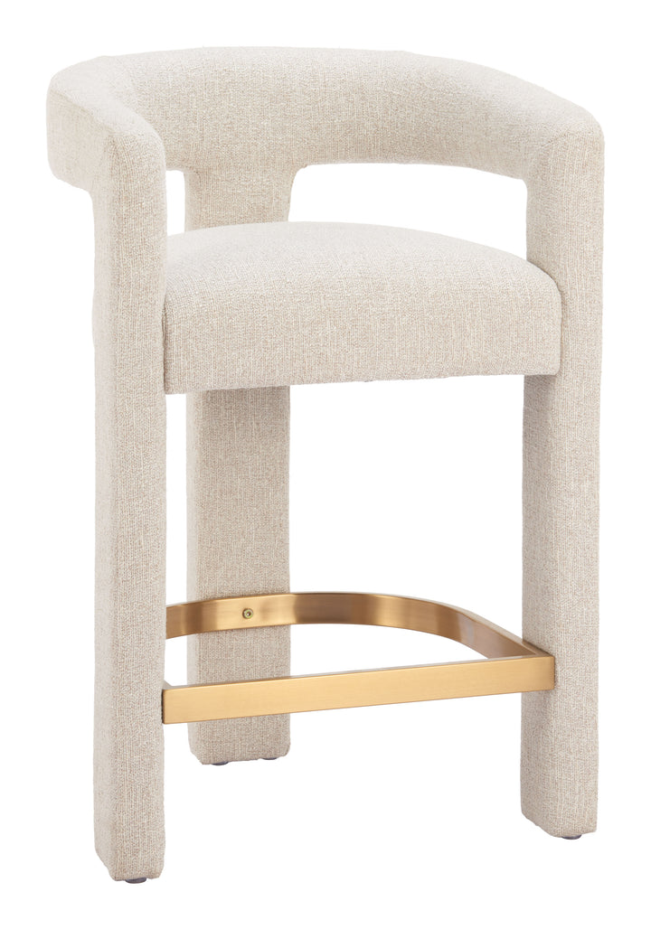 Zuo Saiko Counter Stool Beige