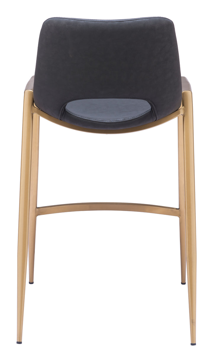 Zuo Desi Counter Stool (Set of 2) Black & Gold