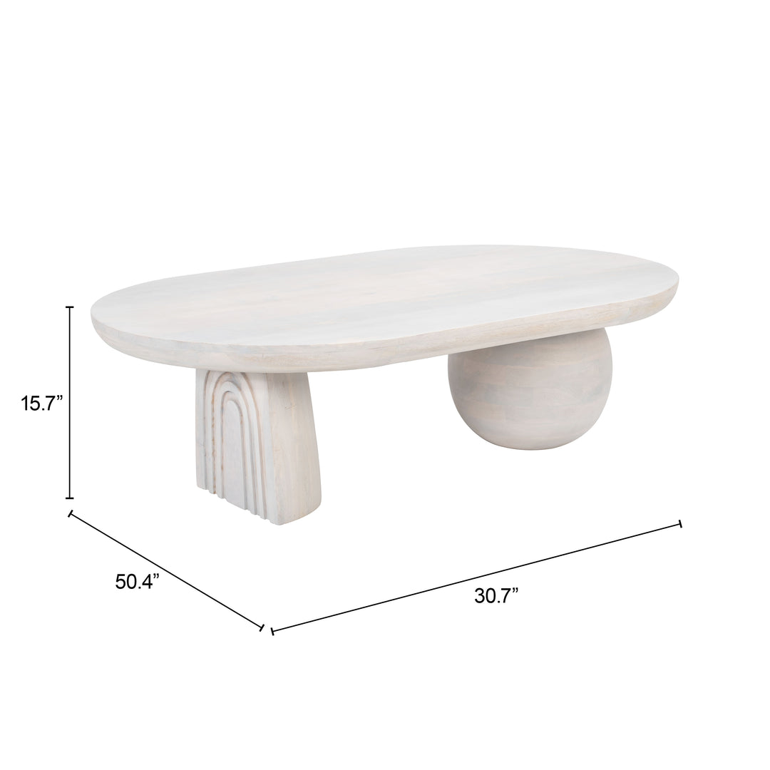 Zuo Gihak Coffee Table Whitewashed