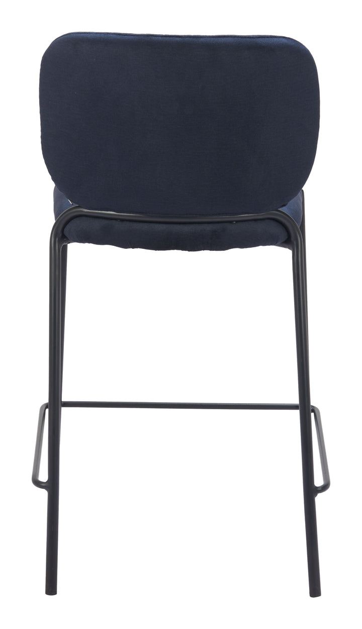 Zuo Plat Counter Stool (Set of 2) Blue