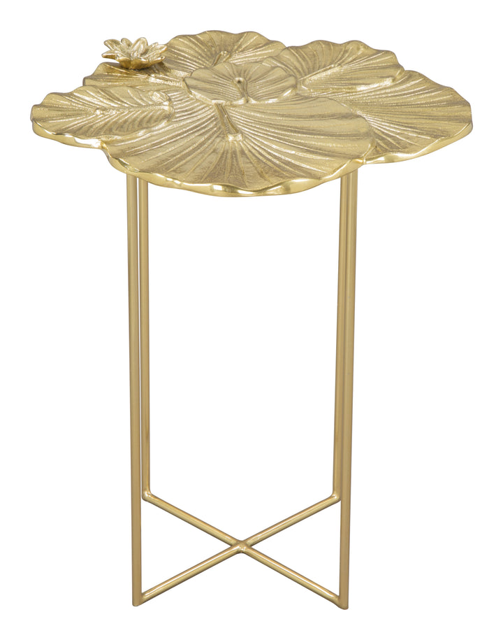 Zuo Lotus Side Table Gold