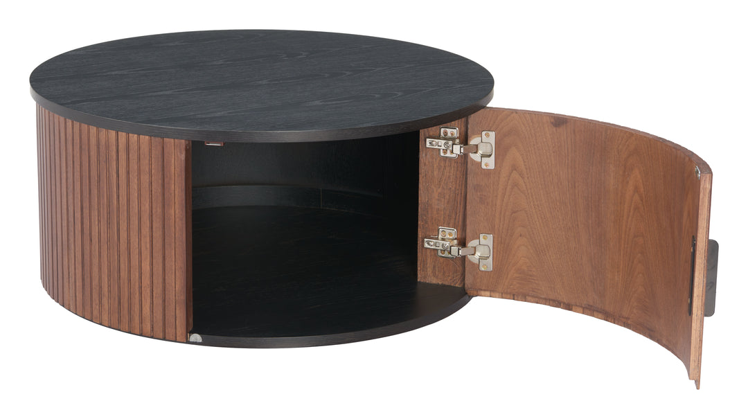 Zuo Nejaus Coffee Table Black & Walnut