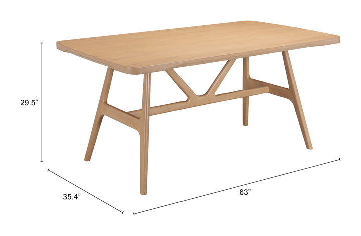 Zuo Rovina Dining Table Natural