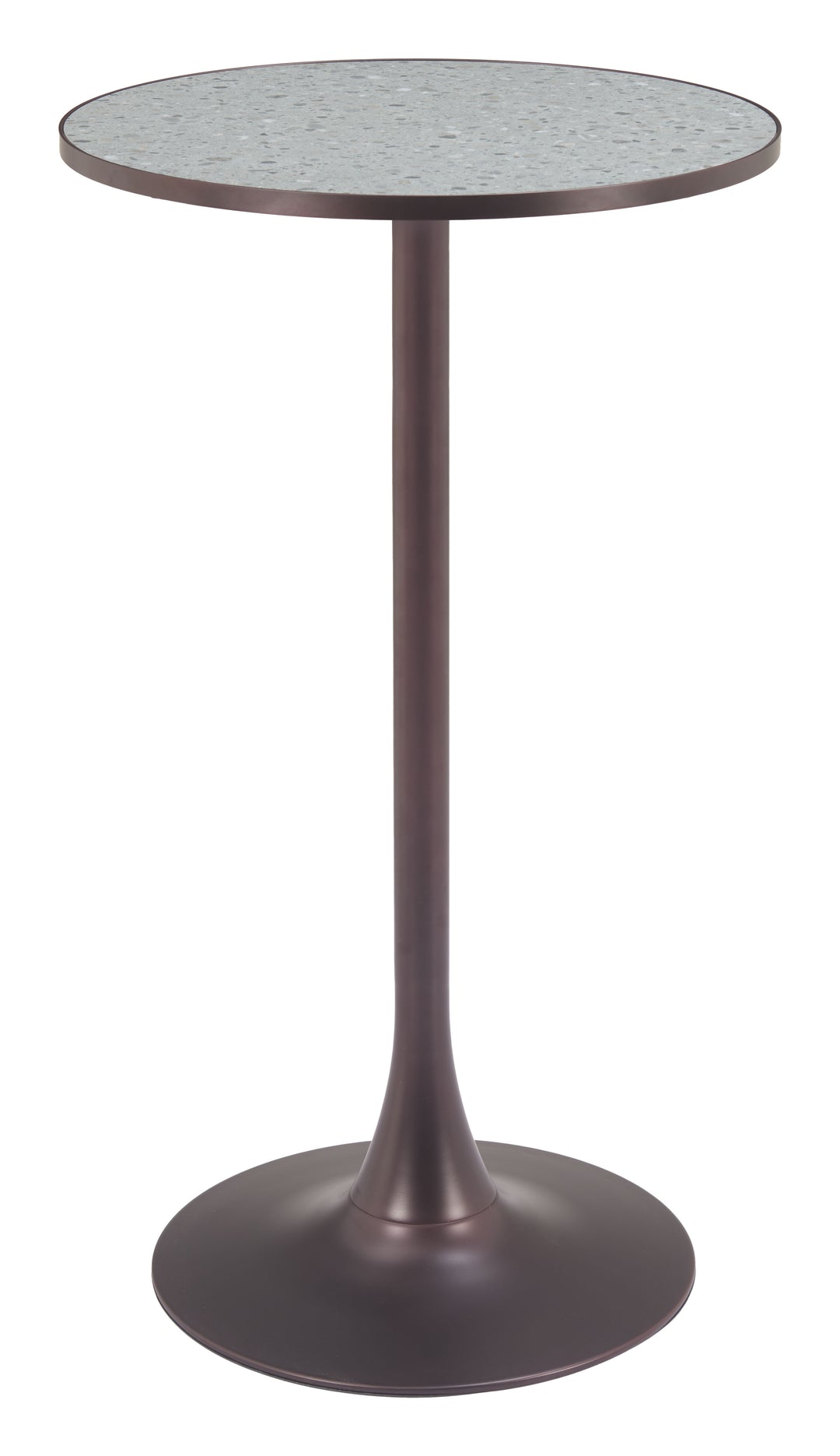Zuo Bite Bar Table Gray & Bronze