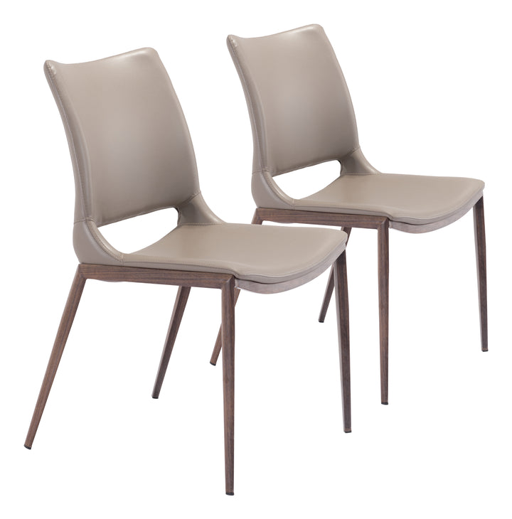Zuo Ace Dining Chair (Set of 2) Brown & Walnut