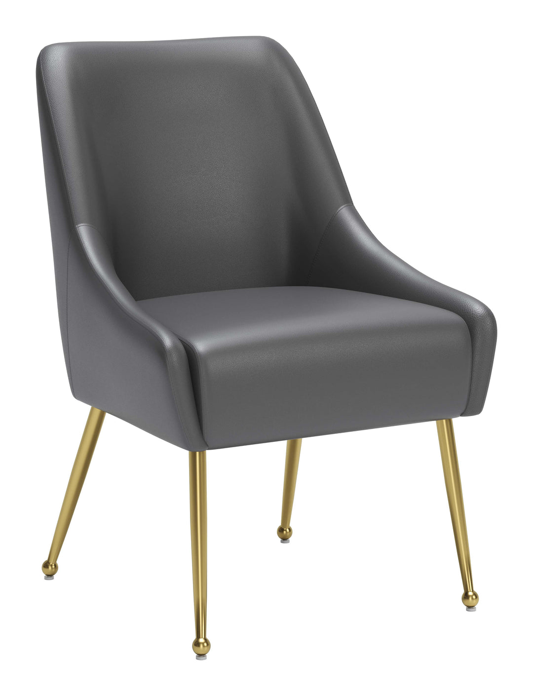 Zuo Maxine Dining Chair Gray & Gold