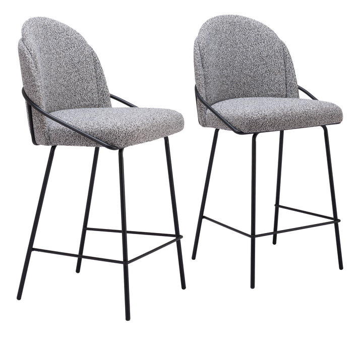 Zuo Jambi Counter Stool (Set of 2) Black & White