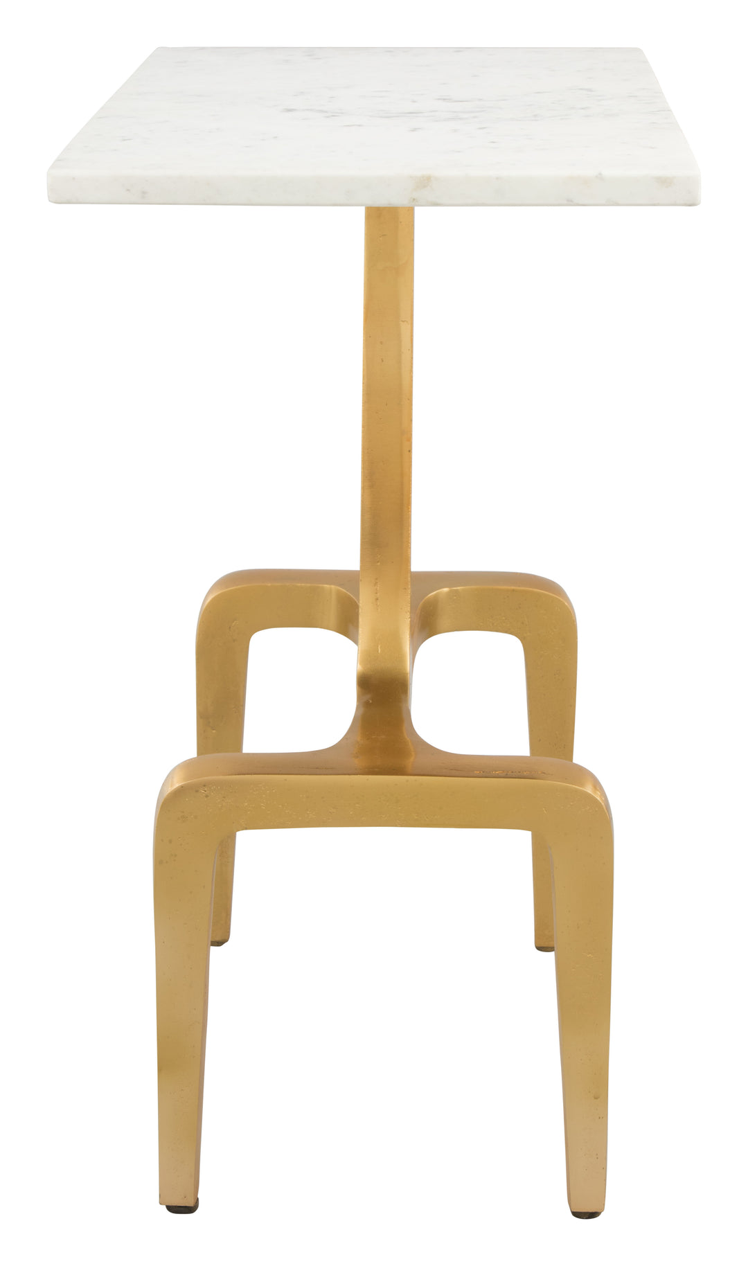 Zuo Clement Side Table White & Gold