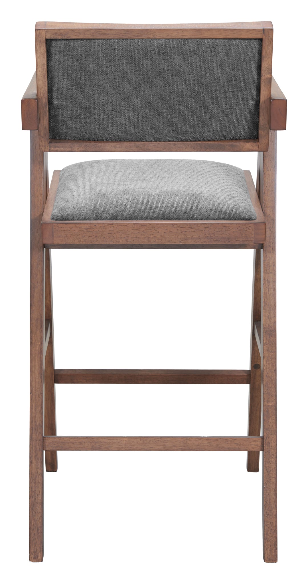 Zuo Delhi Barstool (Set of 2) Gray & Walnut