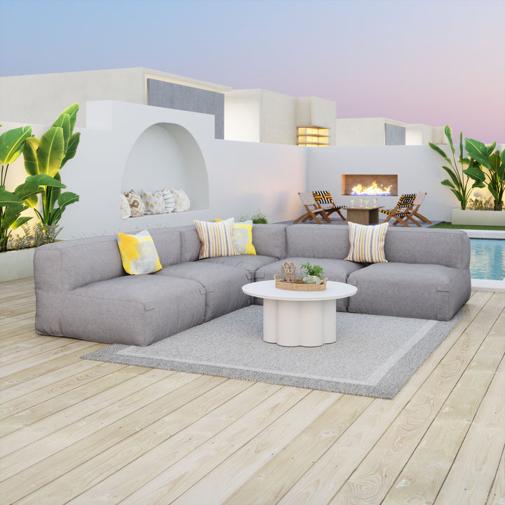 Zuo Luanda Corner Chair Gray