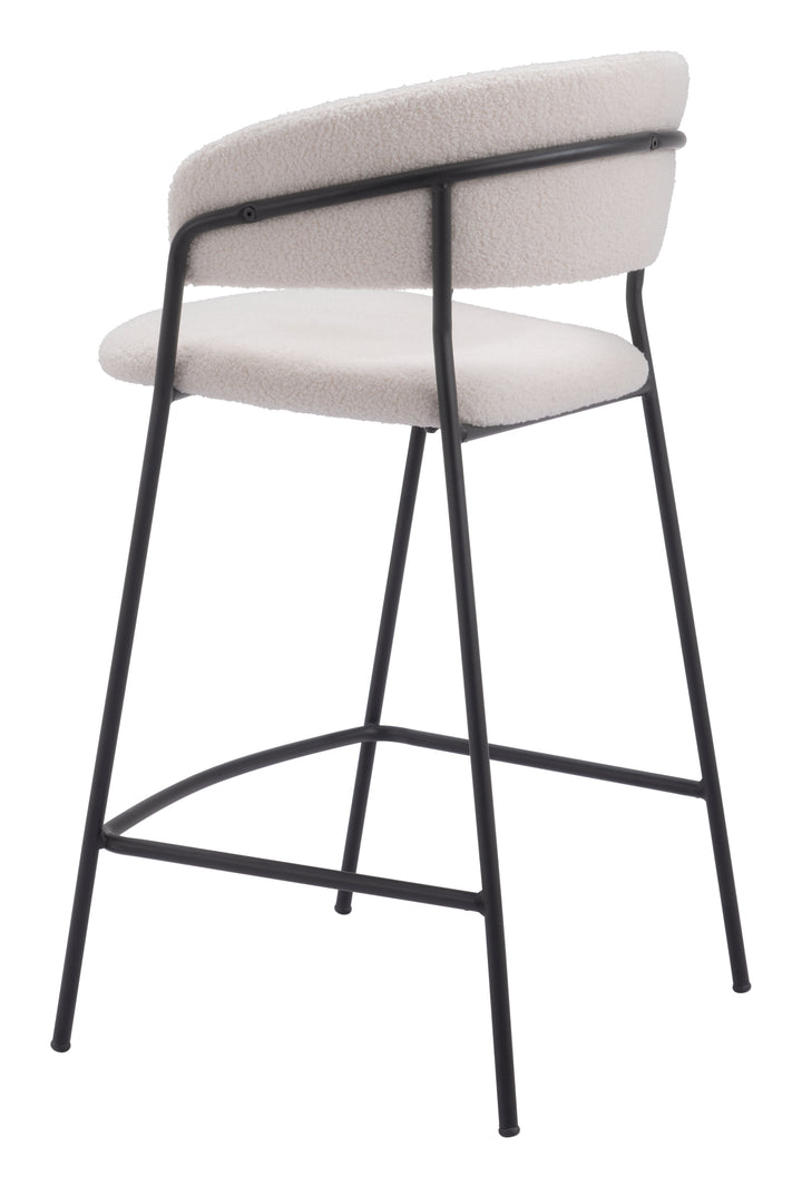 Zuo Josephine Counter Stool (Set of 2) Cream