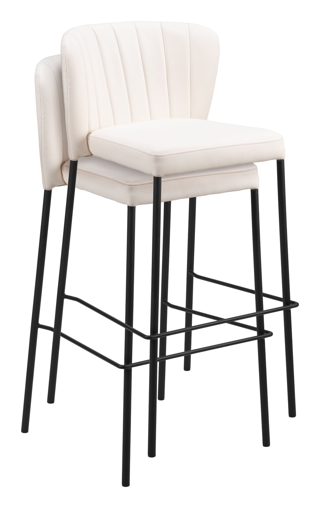 Zuo Linz Barstool (Set of 2) Cream