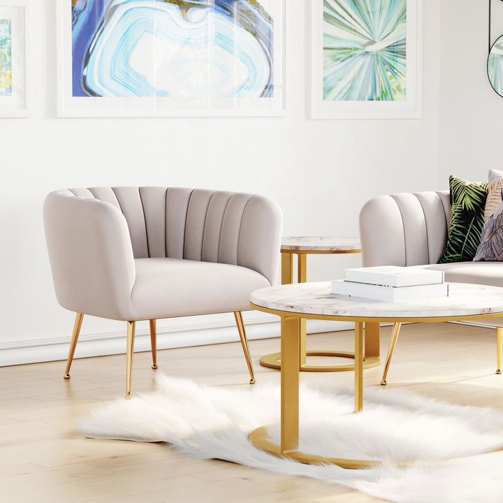 Zuo Deco Accent Chair Beige