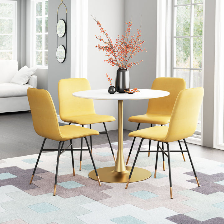 Zuo Var Dining Chair (Set of 2) Yellow