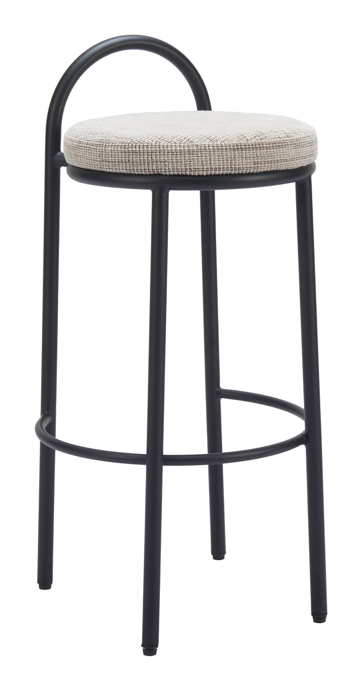 Zuo Sisal Barstool (Set of 2) Beige Tweed