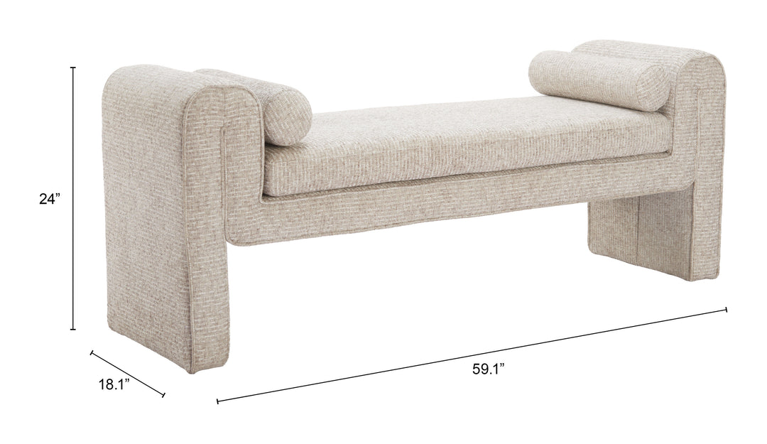 Zuo Astar Bench Beige