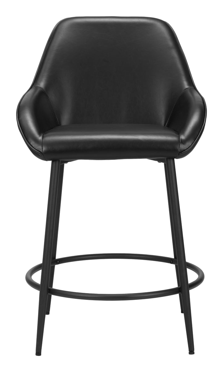Zuo Vila Counter Stool (Set of 2) Black