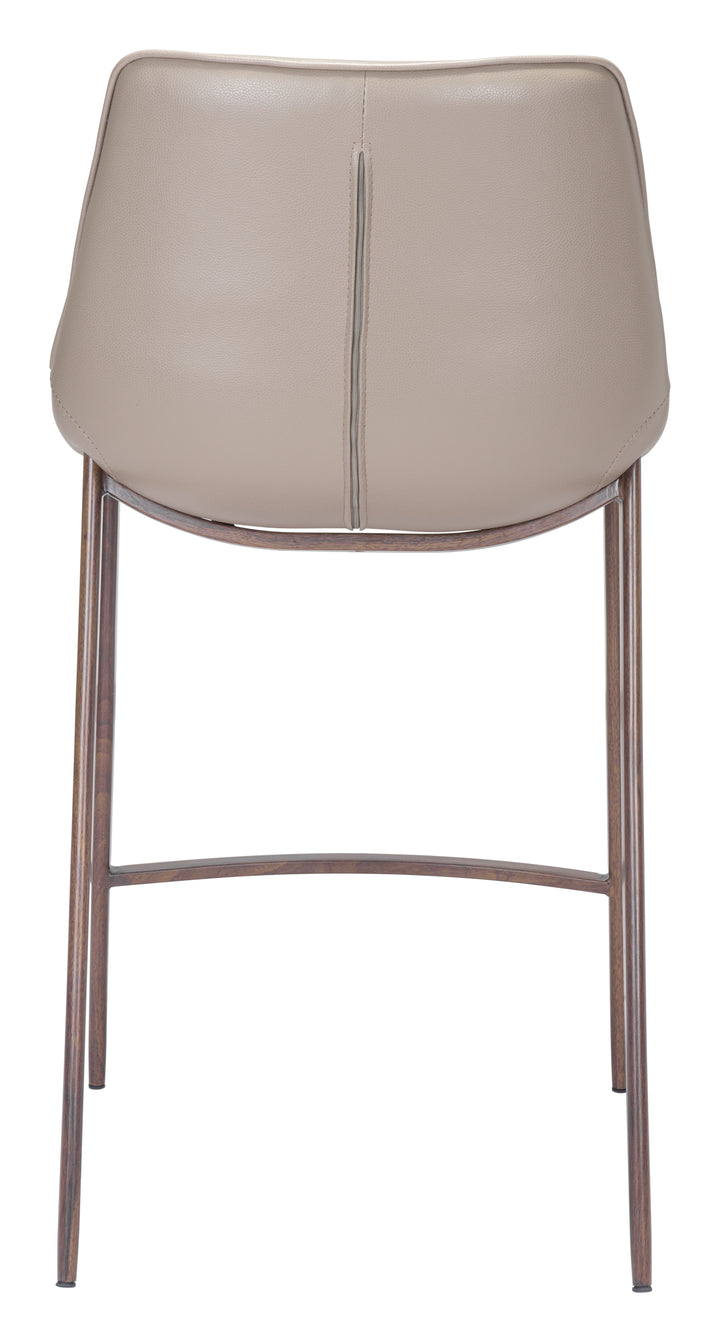 Zuo Magnus Counter Stool (Set of 2) Brown & Walnut