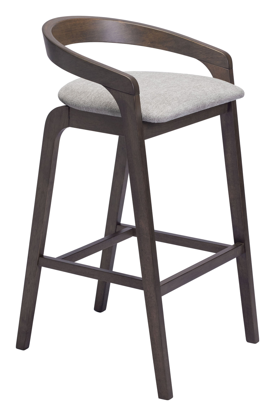Zuo Troy Barstool (Set of 2) Dove Gray & Espresso