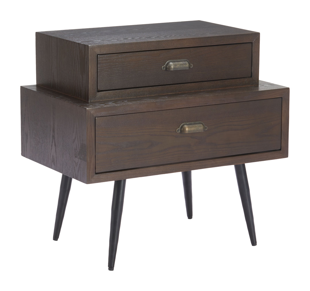 Zuo Mechy Side Table Brown