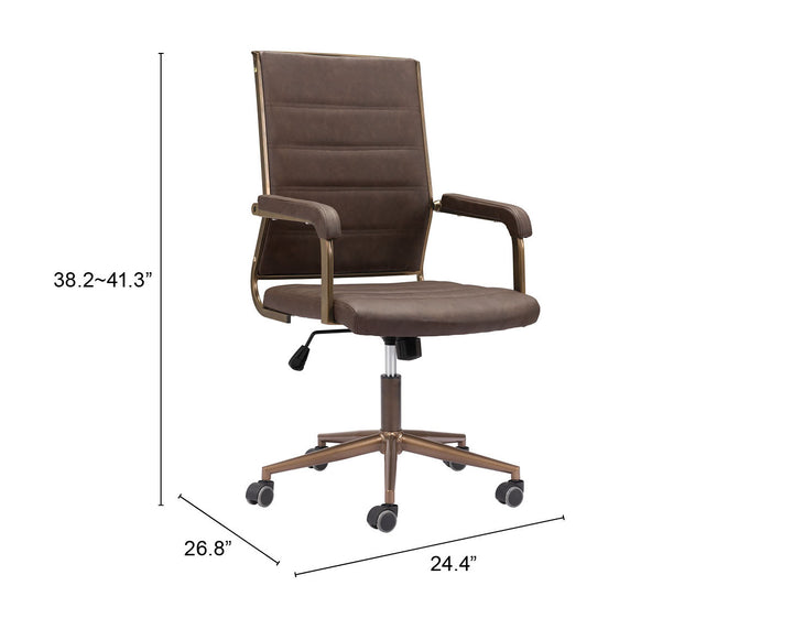 Zuo Auction Office Chair Espresso