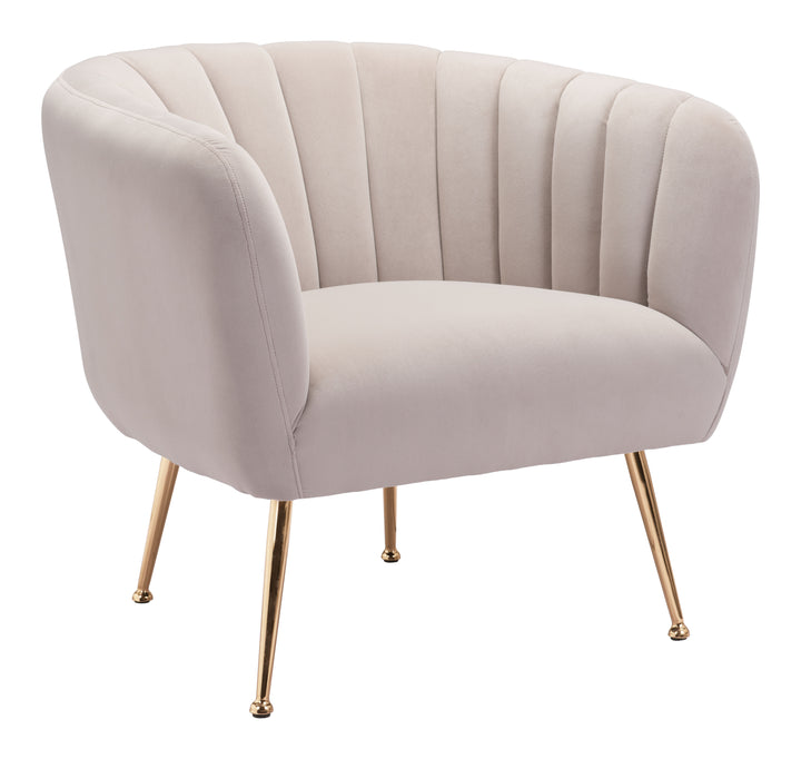 Zuo Deco Accent Chair Beige