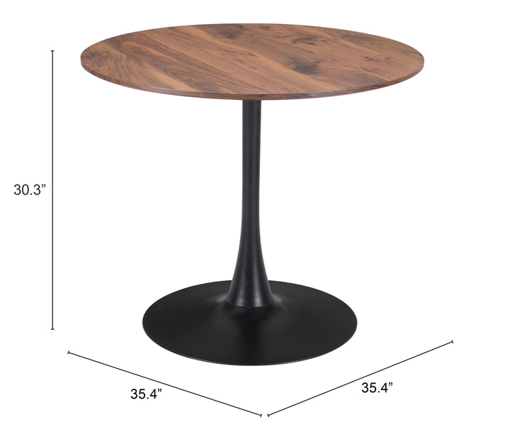 Zuo Opus Dining Table Brown & Black