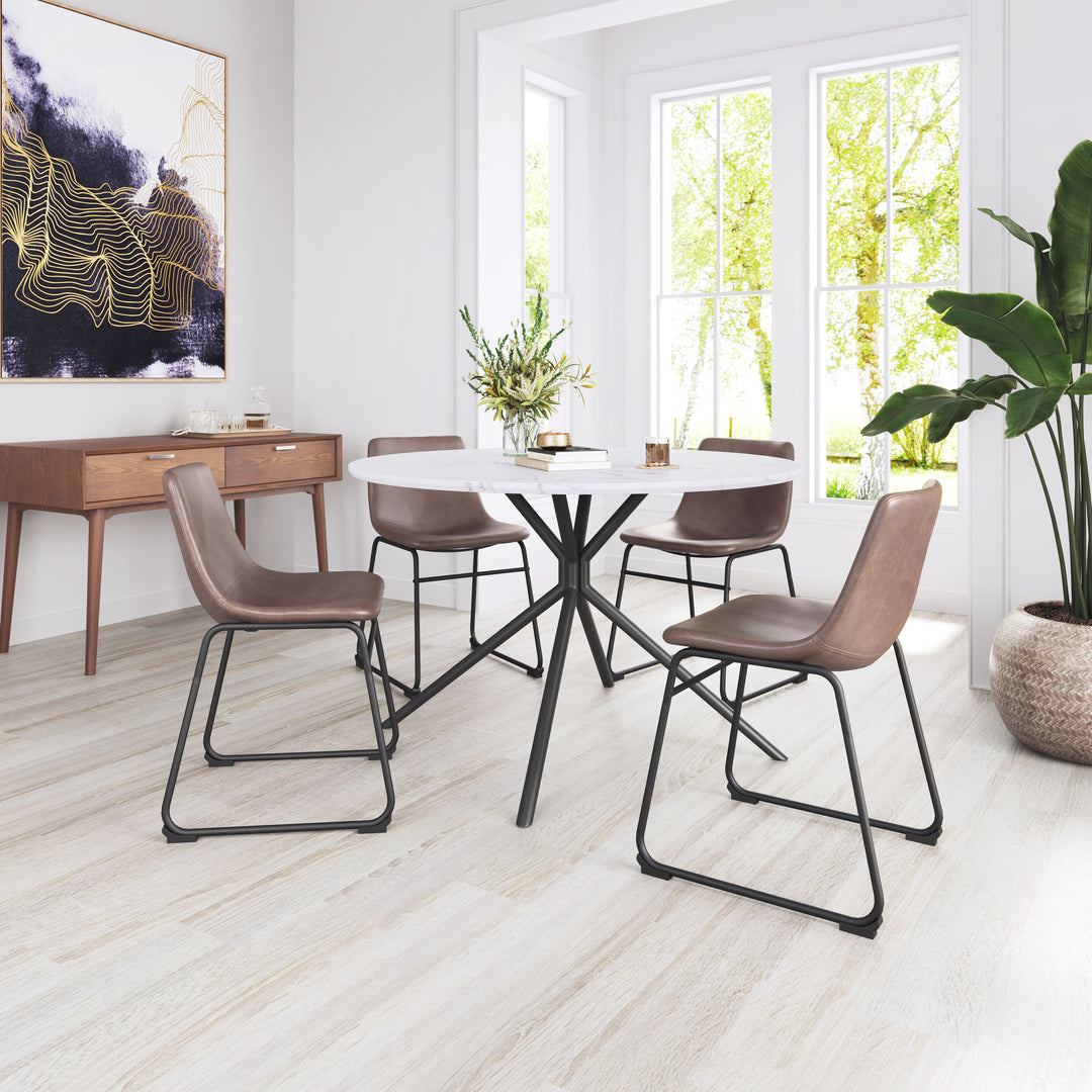 Zuo Smart Dining Chair (Set of 2) Vintage Espresso
