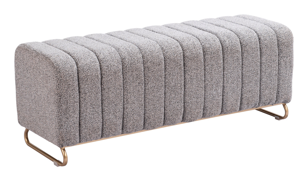Zuo Pender Bench Stone Gray