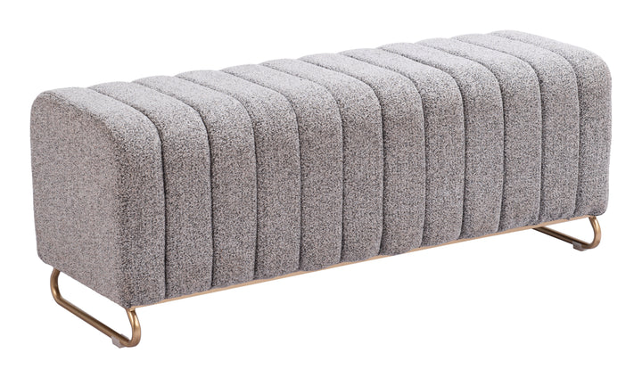 Zuo Pender Bench Stone Gray