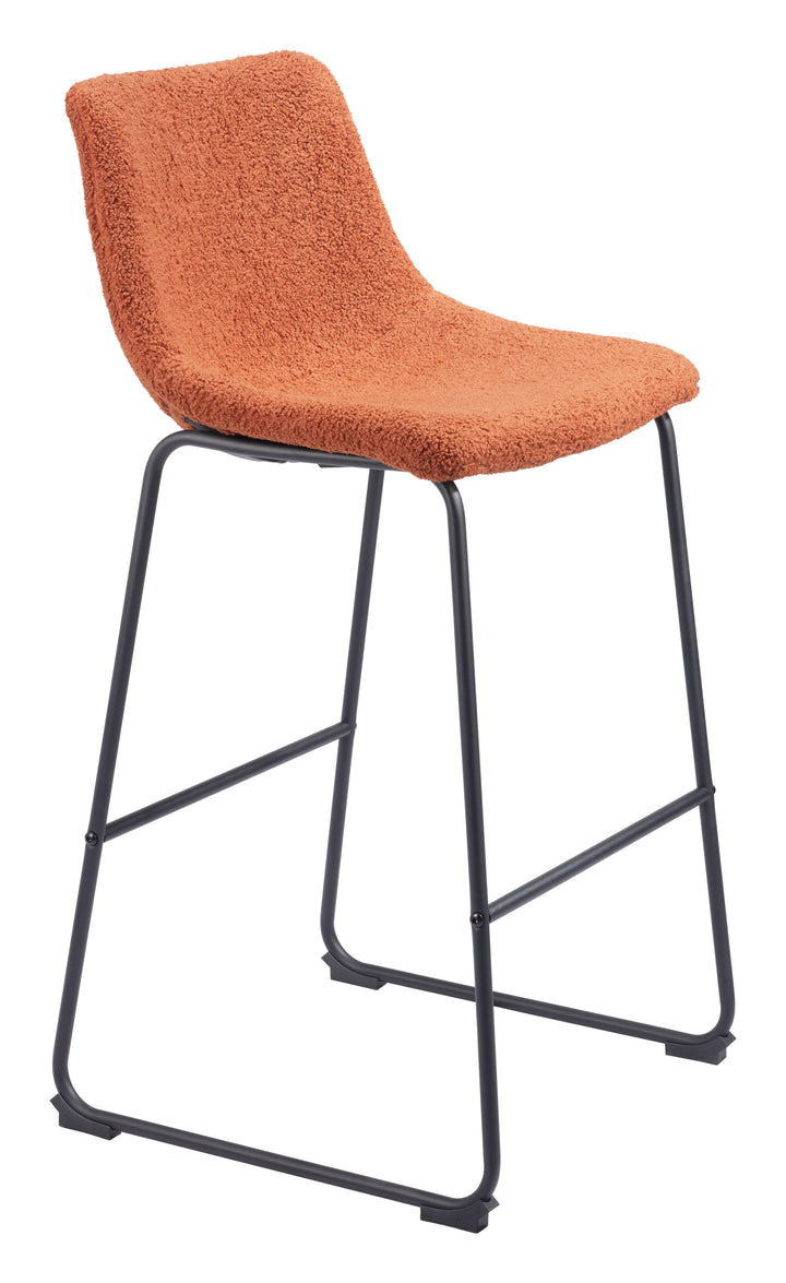 Zuo Smart Barstool (Set of 2) Burnt Orange