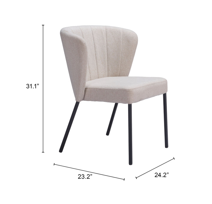 Zuo Aimee Dining Chair (Set of 2) Beige