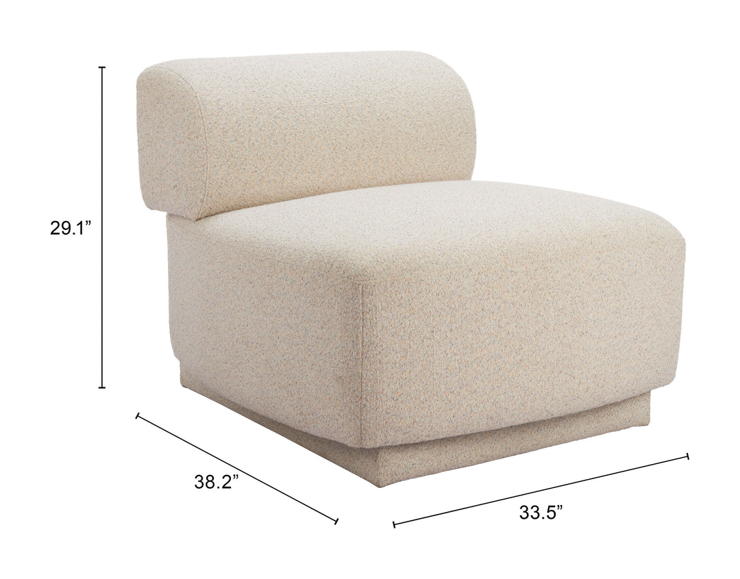 Zuo Anese Accent Chair Multigrain Beige