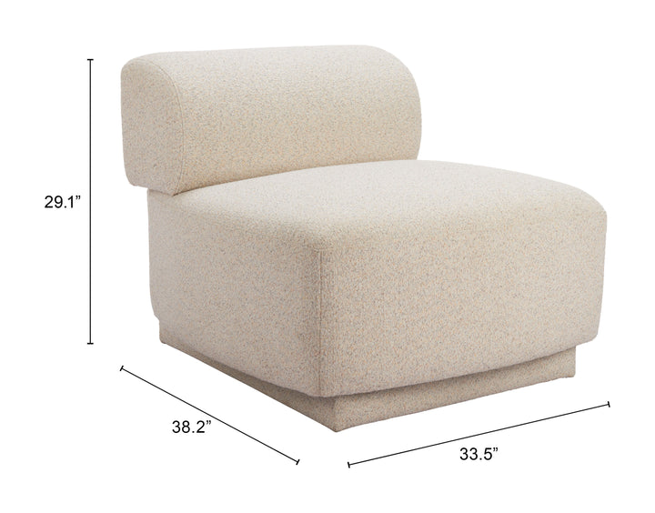 Zuo Anese Accent Chair Multigrain Beige