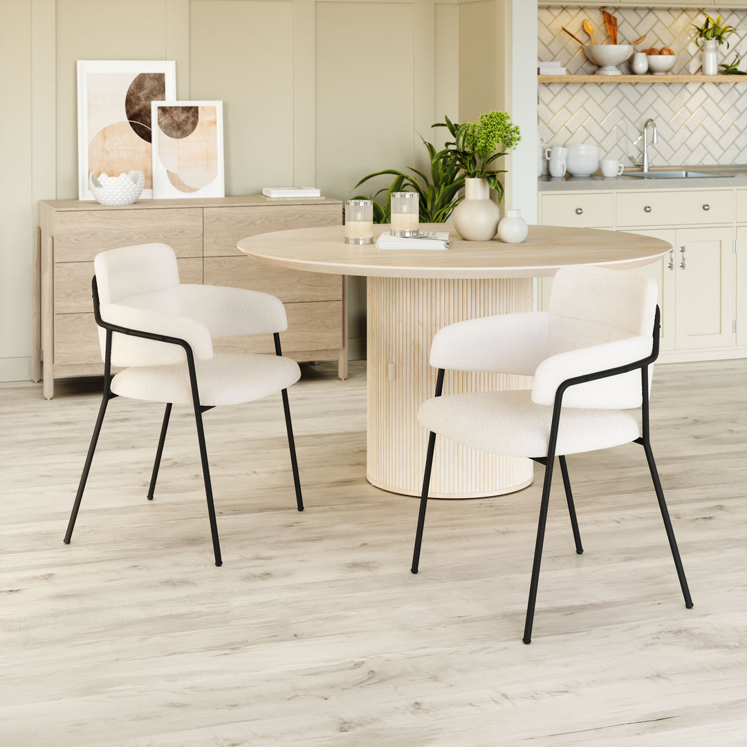 Zuo Marcel Dining Chair (Set of 2) Cream
